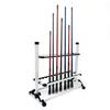 TORIBIO Aluminum Rod Stand, Rod Holder for 12 or 24 Rods, Easy Assembly (Silver, 24 Rods)