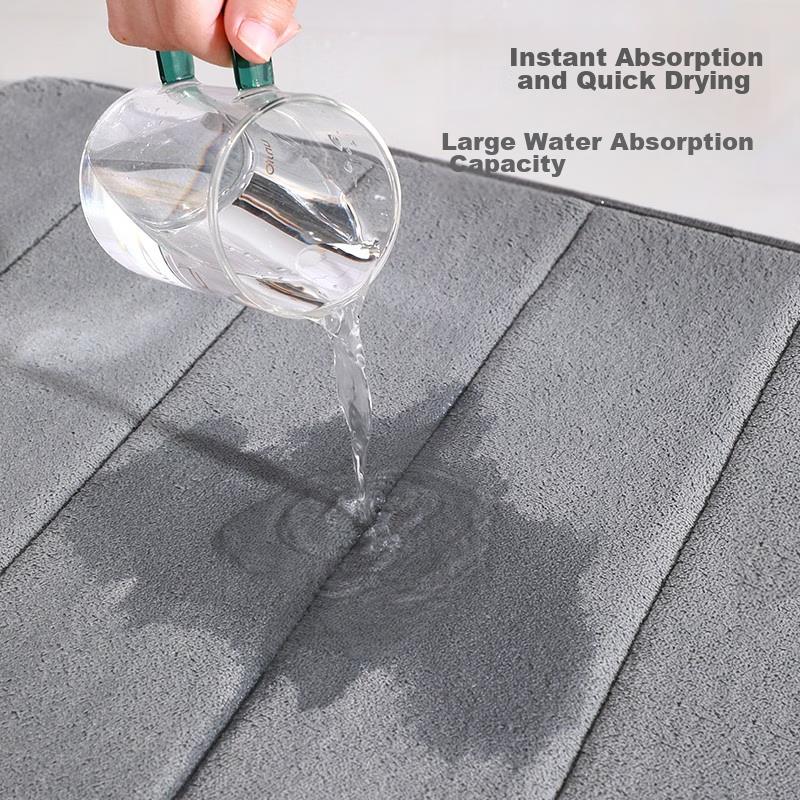 Huaxu Household Bathroom Absorbent Mat, Bathroom Entrance Non-Slip Mat, Foot Mat, Doormat for Entering