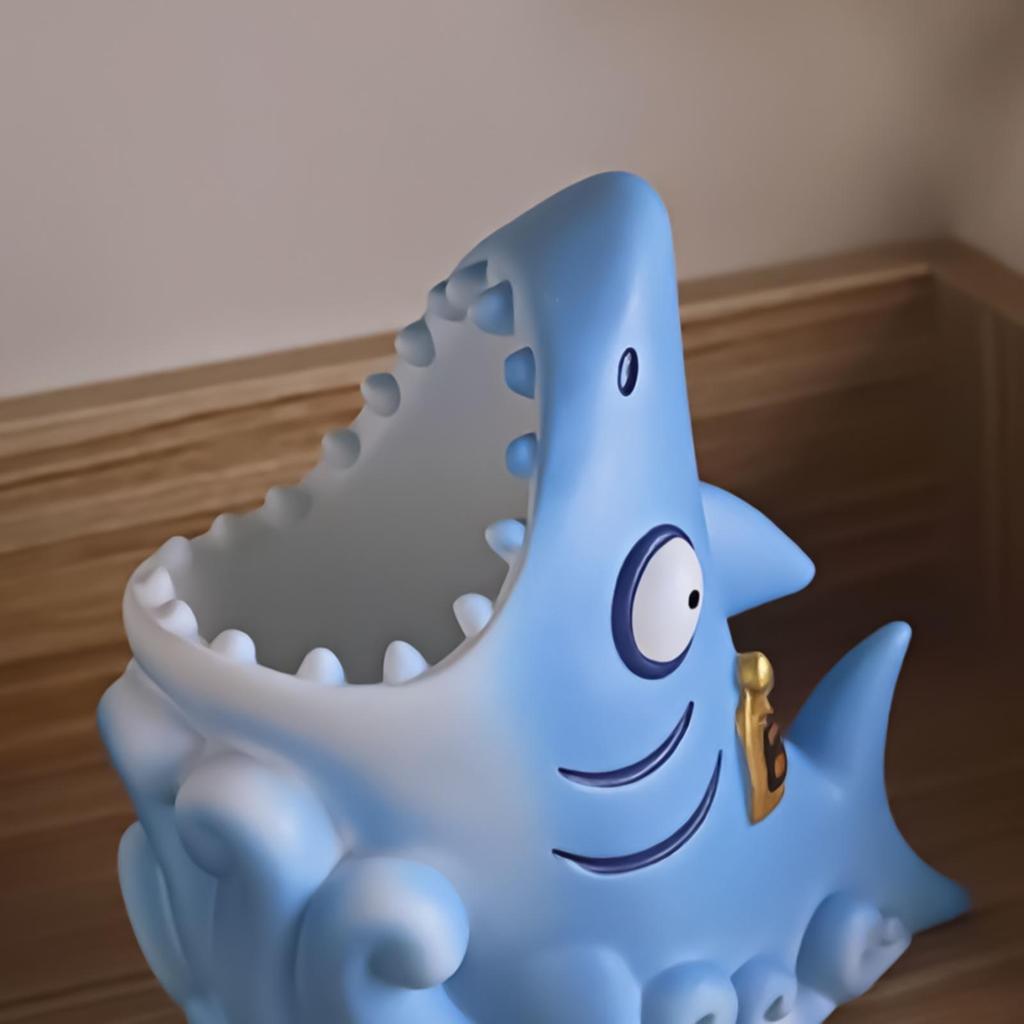 Shark Toothbrush Holder Compact Resin Storage Organization Safe Tooth Brush Holder for Kids Boy Girl Adults Home Indoor Bathroom