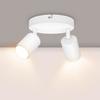 Ceiling Light 2 Spotlights - Kambo - White LED - GU10 - Metal - Articulated