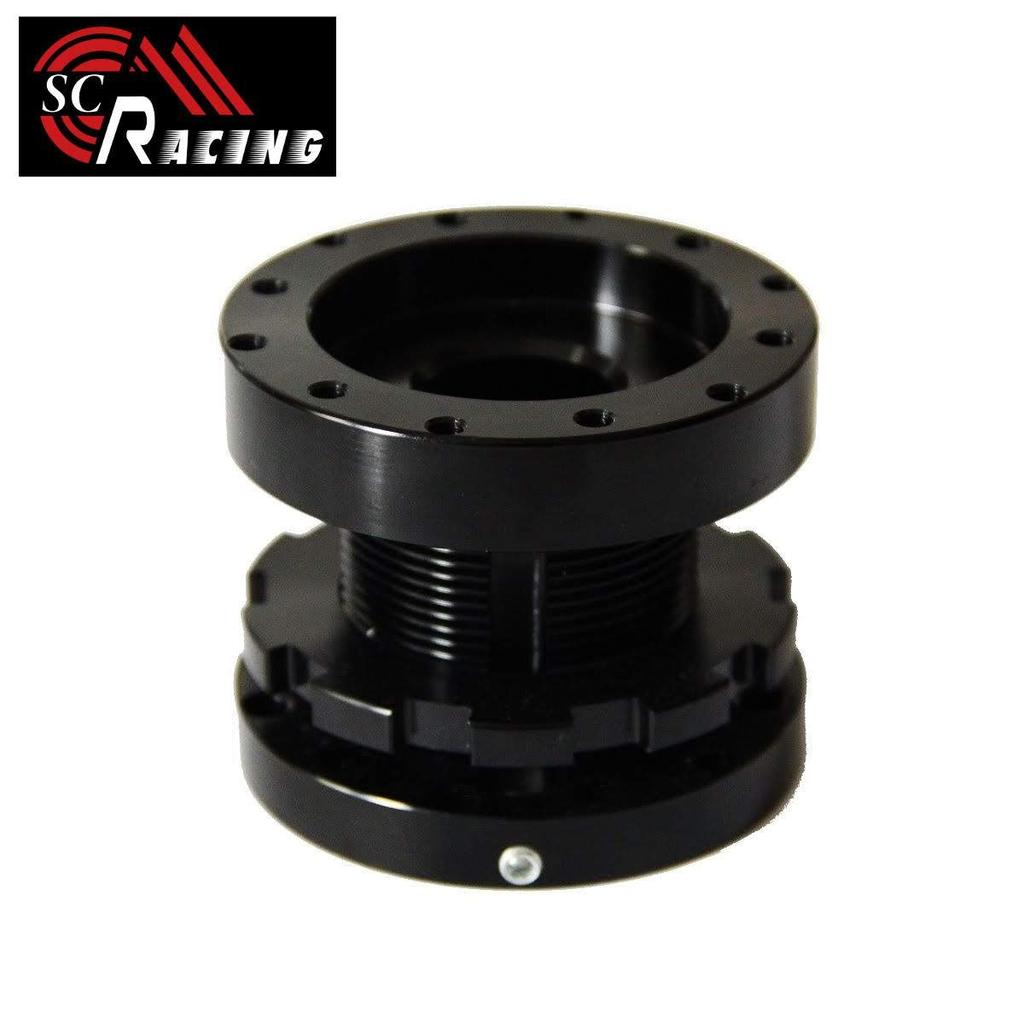 SC RACING Steering Boss Spacer, Adjustable 1.6 - 2.8 Inches (40 - 70 Mm), Black, Aluminum, Lightweight, Double Nut