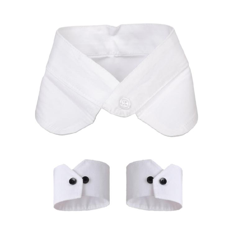 Fashion Versatile Wristband and Detachable Collar Set Shawl Versatile Lapel Detachable Collar Shawl for Dress Shirt
