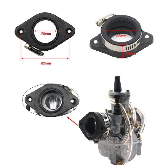 Motorcycle Carburetor Adapter Inlet Intake Pipe Rubber Mat For Honda Cg 125 Peugeot Speedfight Ax100 Cg125 Honda