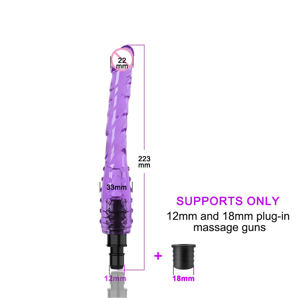 Massage Gun Head Automatic Sex Machine Male Female Sex Toy Masturbator Enhance Pleasure Dildo Vibrator Adult Gift for Couples 18