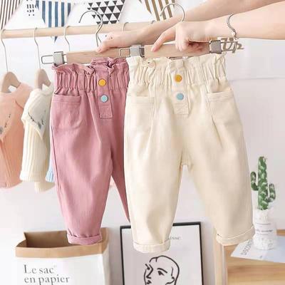 Dziewczęce Spodnie Wiosna Jesień Dzieci Ubrania Łuk Ruffles Baby Girl Spodnie Dziecięce Spodnie Księżniczka Maluchy Niemowlę Casual Fashion