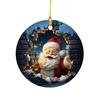 Acrylic Christmas Round Pendants 2D 2D Acrylic Hanging Ornaments  Merry Christmas