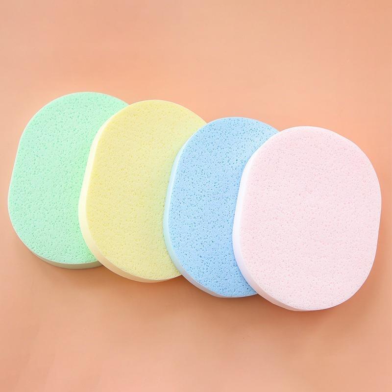 4pcs Exfoliating Facial Cleansing Sponge for Soft, Smooth Skin - Gentle and Effective Puff
