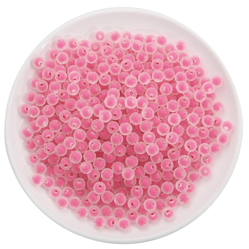 Frosted Acrylic Round Beads for DIY Jewelry and Beading Accessories