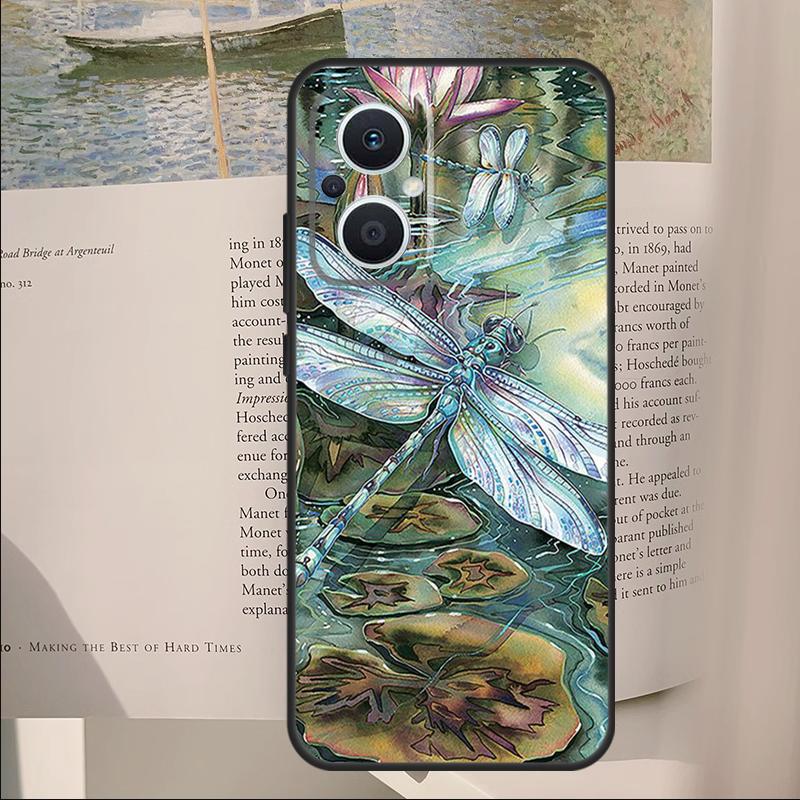 Dragonfly Cover For OPPO Reno 14 13 11 10 Pro 12F 11F 13F 14F 7 8 Lite OPPO Find X6 X5 X8 X9 Pro Case