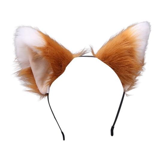 Women Hairband Cute Lolita Simulated Anti-slip Hair Accessories Photograph Prop Cosplay Party Plush Fox Cat Ears Hair Hoop Party Supplies