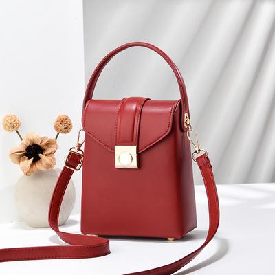 European American Fashion New Retro Phone Small Crossbody Bag Soft PU Solid Color Handbag Versatile Zero Wallet One Shoulder Bag
