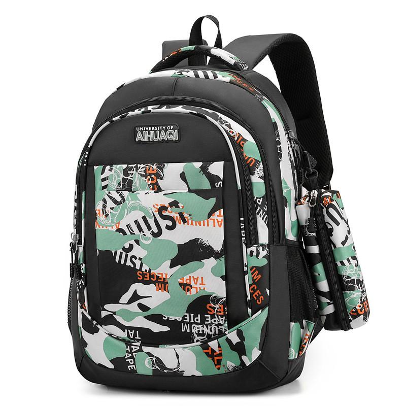 Oxford Fabric Student Backpack With Breathable Design For High School And College Use