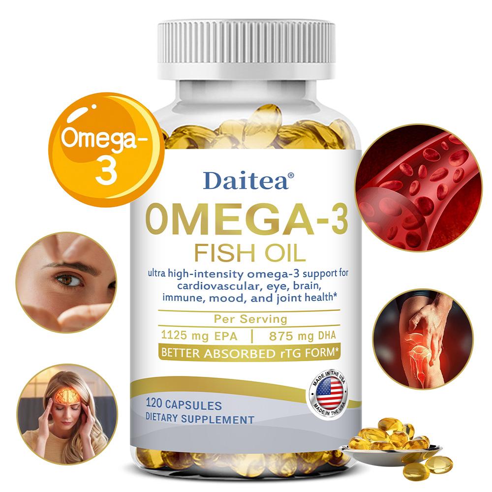 Omega‑3 Fish Oil Softgels 2150mg, EPA 1125mg & DHA 875mg, 120 Capsules, 60‑Day Supply