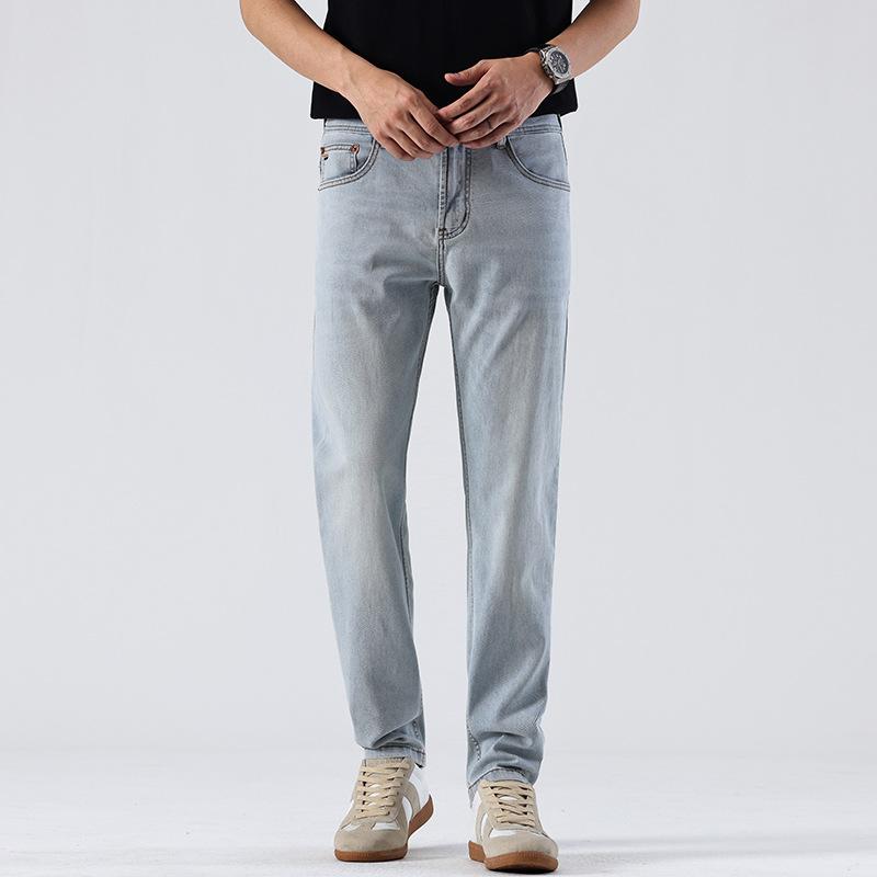 

Новые летние тонкие джинсы премиум-класса узкого прямого кроя 38