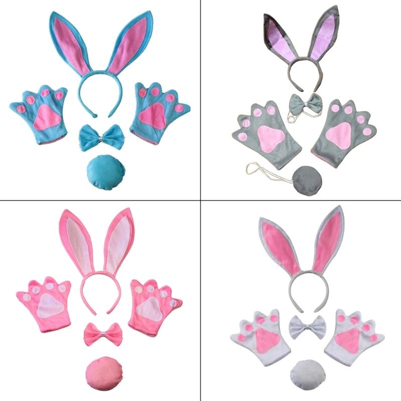 Photography Props Rabbit Costume for Girls Children Rabbit Cosplay Headband Skin Friendly School Kid Bunny Girls Costume