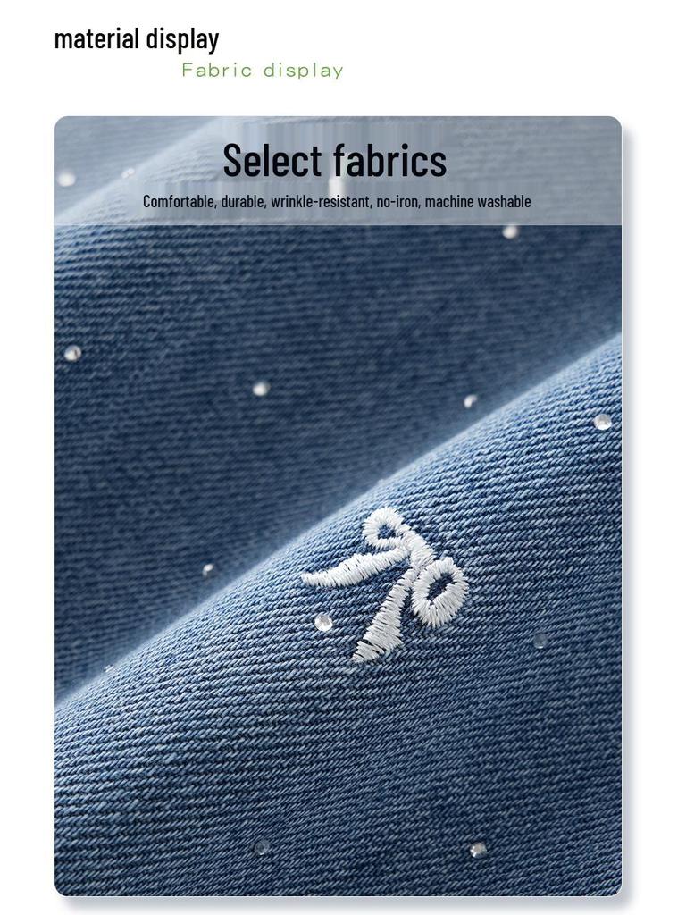 Blaue Strass-High-Waist-Jeans mit weitem Bein für Damen - Sommerkollektion 2025