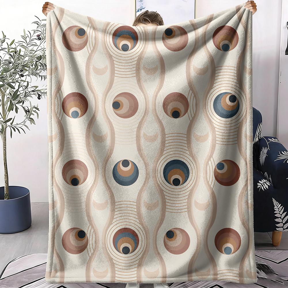 Boho Pattern Throw Soft Flannel Throw Summer AC Blanket Lightweight Cool Nap Blanket for Sofa Bed Couch Travel 75X95CM