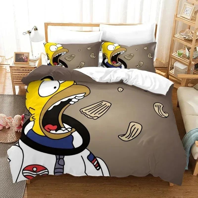 Hot Sale New Anime Cartoon 3D SS-Simpsonss Bedding Duvet Cover Set Bedding Set Baby Kids Adult Bedroom Set Gift 2/3piece Set