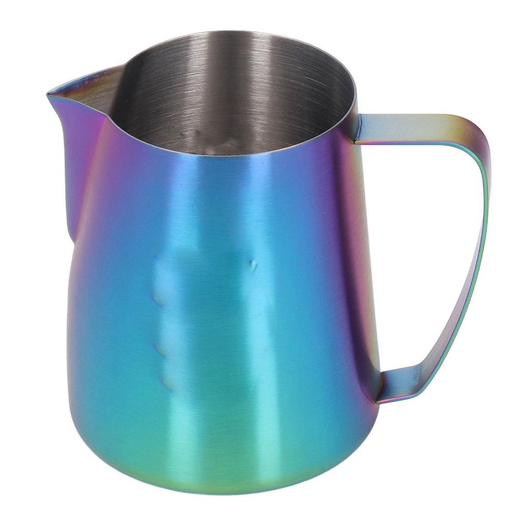 Frothing Pitcher Eagle Spout Prevent Spilling 304 Stainless Steel Frother Cup with Handle for Milk Coffee 420ml