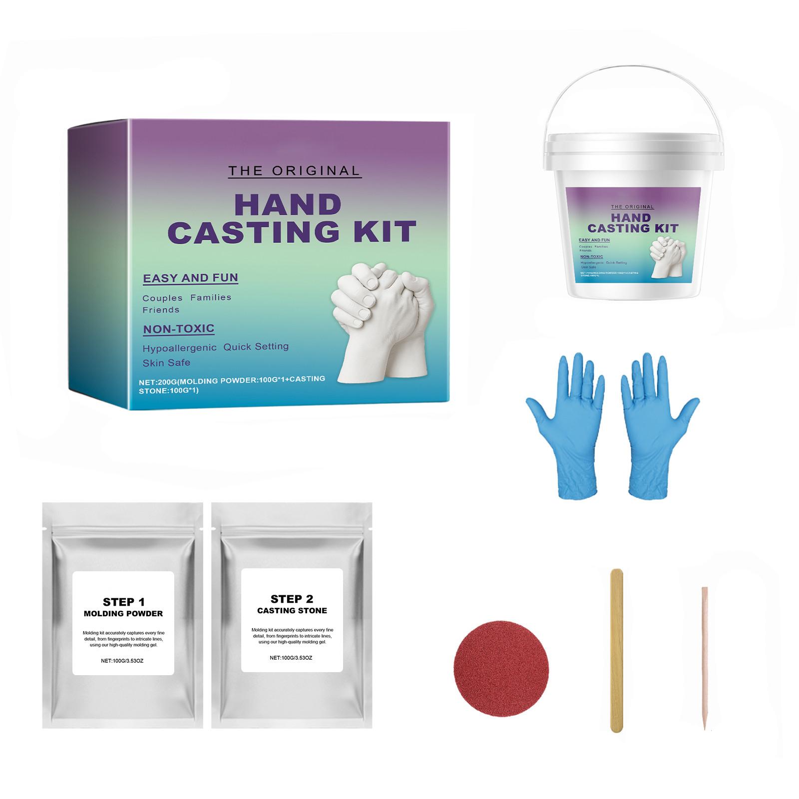 

Порошок для слепка руки Набор для DIY Порошок для клонирования Порошок для 3D-модели Отпечаток руки DIY Сувенир Набор для модели руки One Size