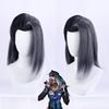 Black Dream Valorant Fade Cosplay Wig With Pointed Beauty For Anime Fans