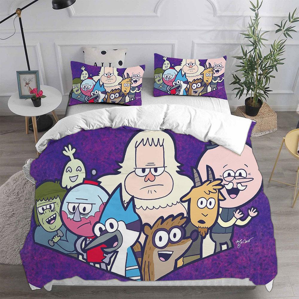 Regular Show Bettwäsche Sets Bettdecke Tagesdecke Bettbezug Kissenbezug 2-3 Teile Sets Kinder Erwachsene Größe
