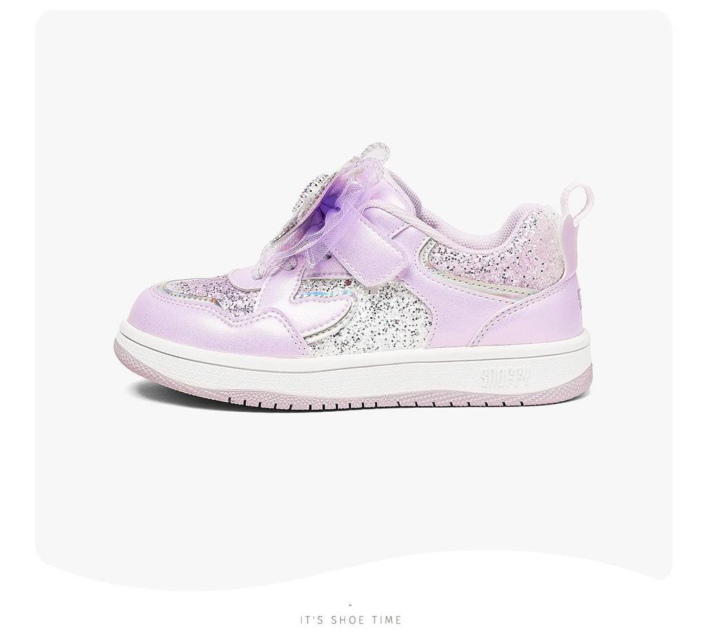 Snuffy 2026 Spring Girls' Crystal Princess Low-Top Sports Shoes - Soft Sole, Non-Slip