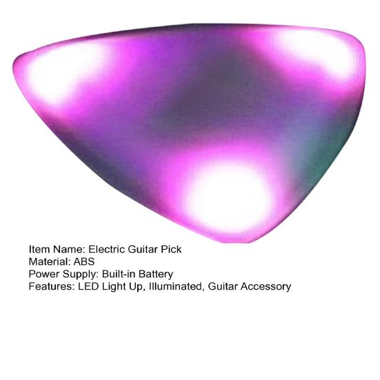 Glowing Guitar Picks LED Light Up Guitar Plectrum Illuminated Guitar Picks Accessory for Acoustic Electric And Bass