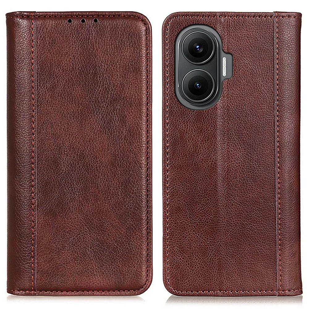 For Xiaomi Redmi Turbo 4 Pro 5G/Poco F7 5G Stand Case Split Leather Litchi Texture Wallet Phone Cover