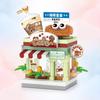 Restaurant Dessert Coffee Pet Fruit Store Street View Food House Building Blocks Kit Girls Bricks Model Kids Toy Boy Child Gifts