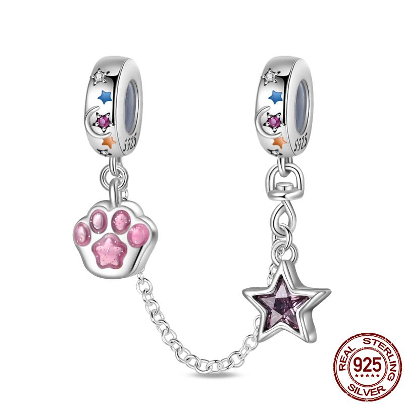 Copper Diy Beads Safety Chain-Classical Cross Pattern Charm Fit 3Mm Pan Original Bracelet For Women Jewelry Birthday Gift