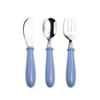 Adorable Toddler-Friendly Stainless Steel Cutlery Set: Portable Knife, Fork, and Spoon for Feeding Training