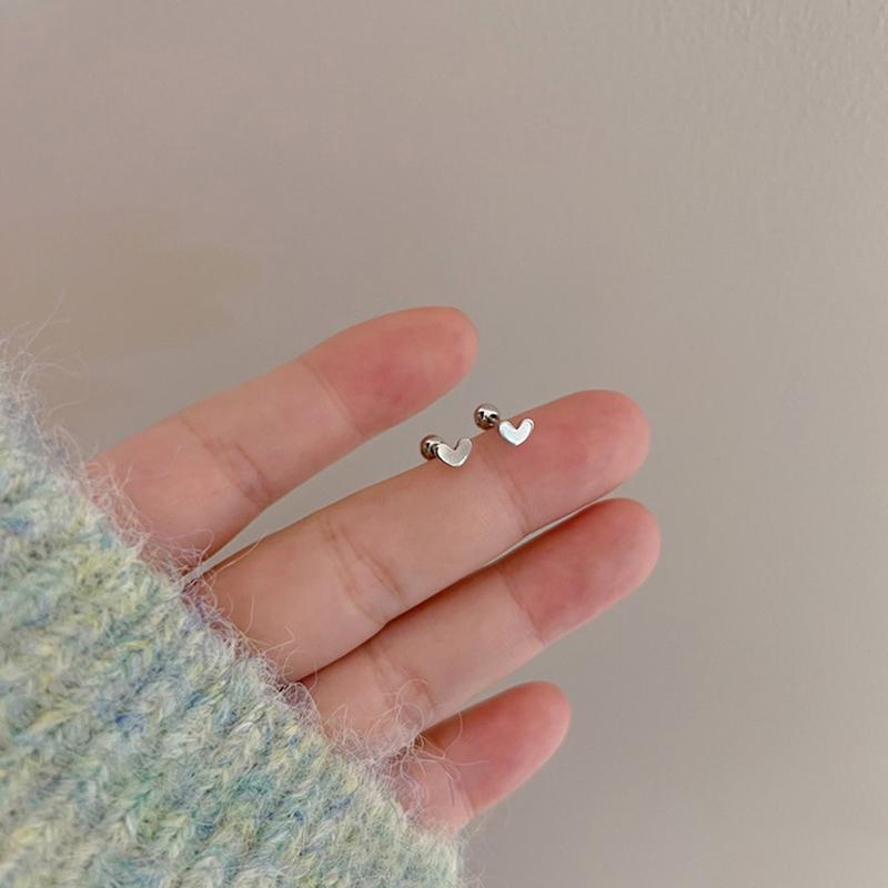 

1 пара серег со звездой и сердцем, цветок для женщин, серьги с ушной костью, ногтями, хрящом, спиральные серьги