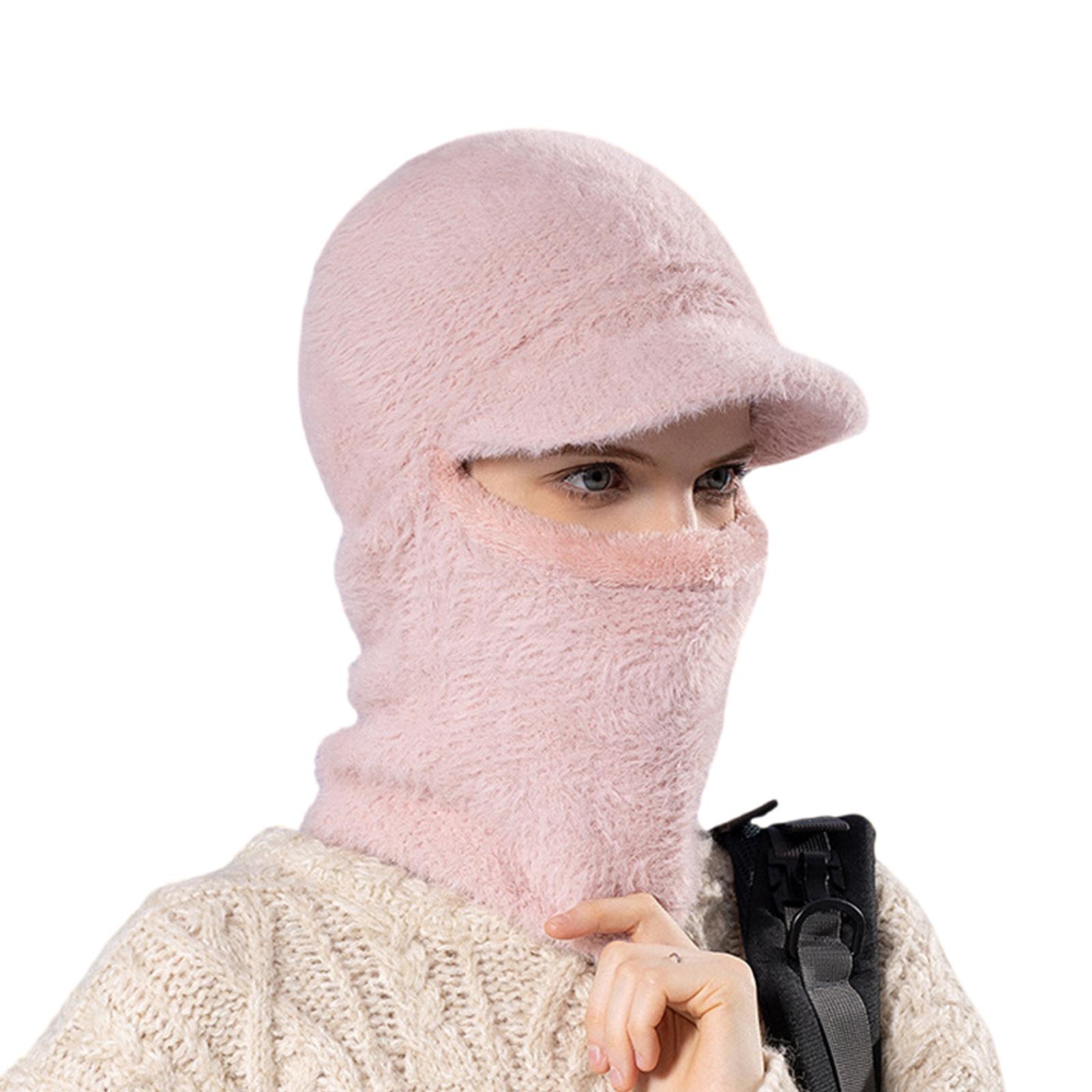 

Вязаные шапки Пушистая балаклава Шапки-бини для женщин Шапка-балаклава Уникальный шарф с капюшоном Шапки-черепашки Изюминка для законодателей моды розовый