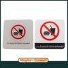 No Food Or Drink Allowed Signs Sticker Public Place Acrylic Wall Stickers Prohibition Badge Notice Store Inside Warning Plaque