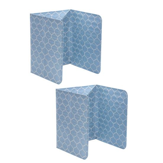 2Pcs 3-Sided Foldable Splatter Guard Aluminum Foil Grease Screen for Stovetop Frying Pan Protects Countertop from Oil Splashes Kitchen Cooking