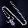 Nordic Retro Men's Pendant Viking Warrior Pendant Bull Head Jewelry Titanium Steel Necklace