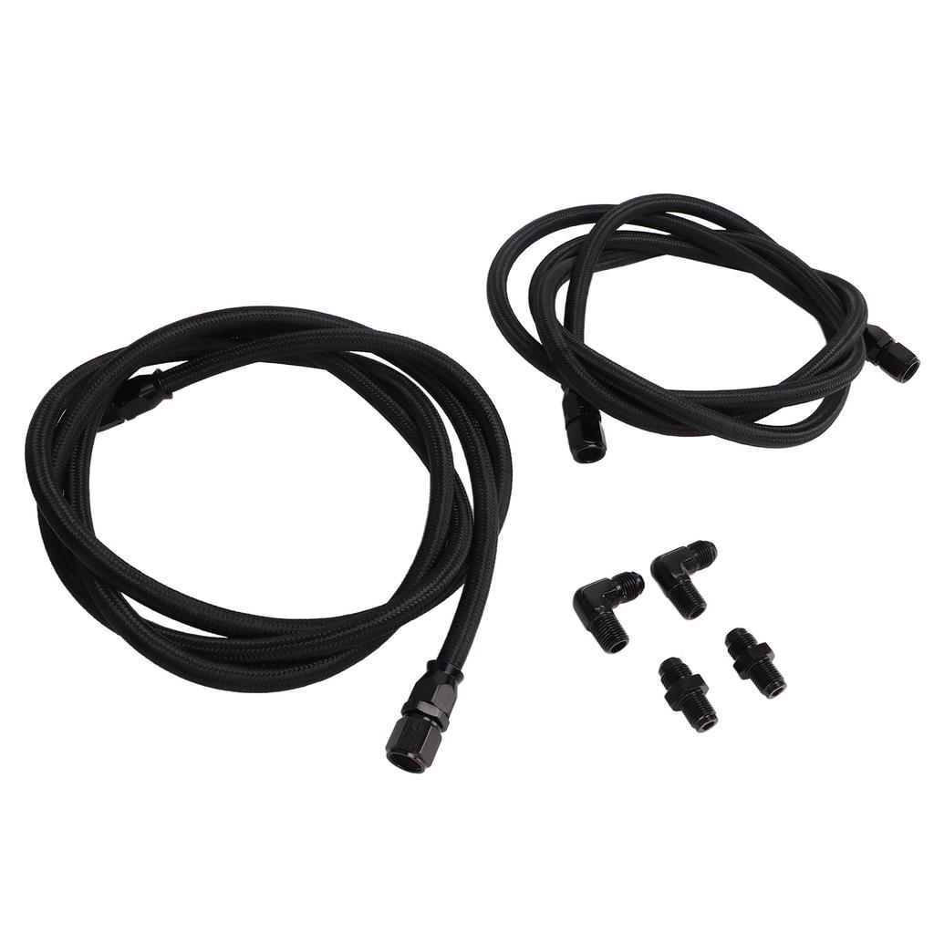 7FT PTFE Tansmission Cooler Line Hose with 6AN Fittings for 4L60 700R4 TH350TH400 Trans