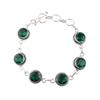 Chrome Diopside Gemstone 925 Sterling Silver Handcrafted Jewelry Bracelet 7-9" RB-16-1