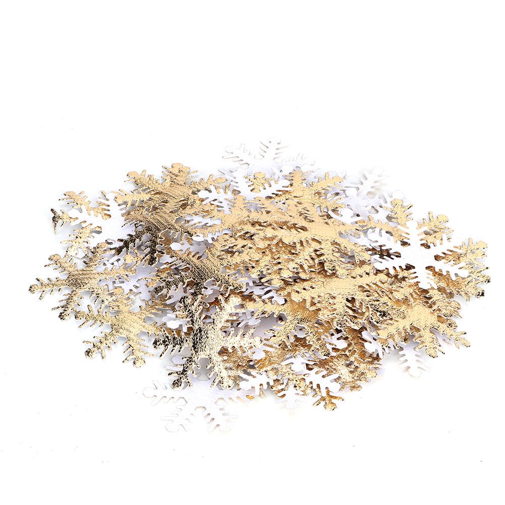 

200 шт. набор рождественских снежинок украшения нетканый материал стол конфетти праздничные принадлежности(Золото
