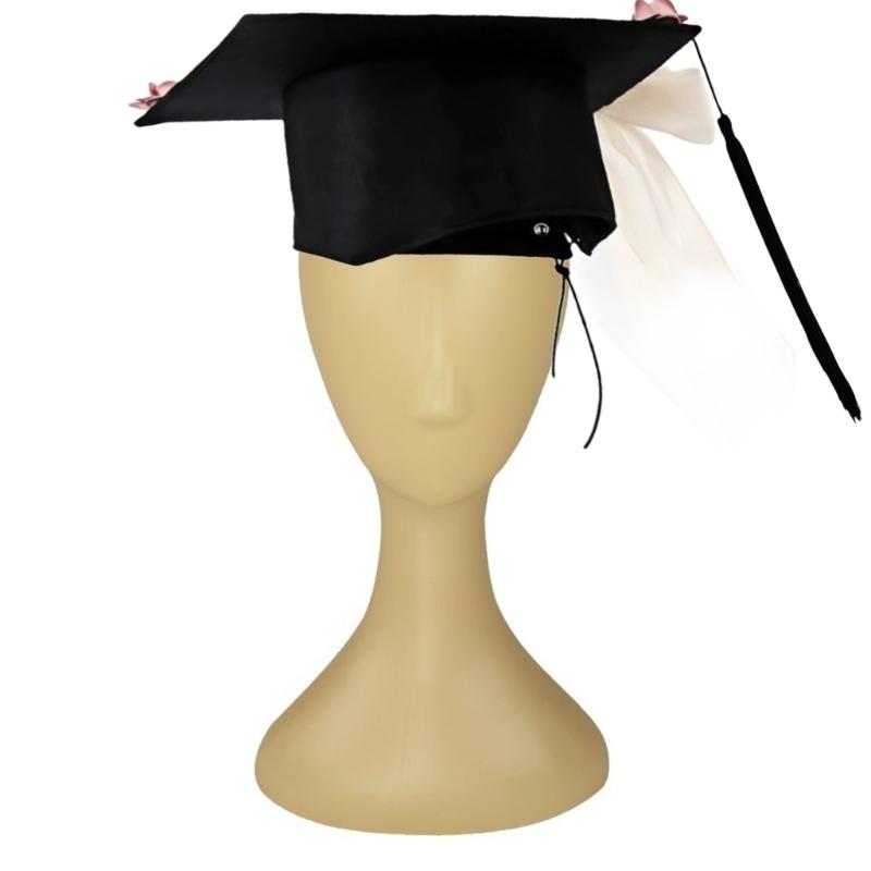 Unisex Graduation Caps Elegant Flower for High School and University Ceremonies, Adjustable Academic Hat