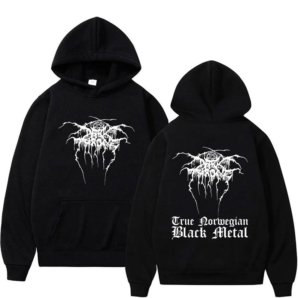 Vintage Darkthrone True Norwegian Black Metal Hoodie Mayhem Pullover Herren Damen Klassisch Death Black Metal Rock Sweatshirt