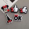 Popular Cartoon Minnie Gesture Series: DIY Jewelry Patches, Phone Case, Hair Clip, Pendant, and Crocs Accessories.
