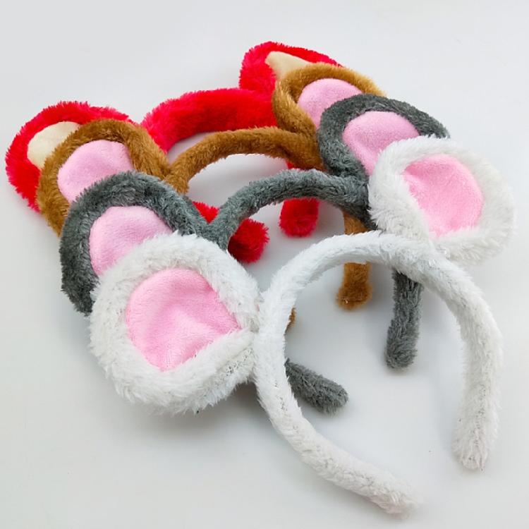 Soft Bear Headband Cartoon Animal Hairband Mouse Ears Hair Hoop for Washing Face