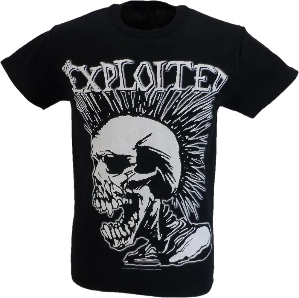 Officially Licensed The Exploited Mohican Skull 100 Cotton T Shirt S