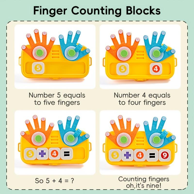 Finger Counting Math Toy with Number Blocks, Math Manipulatives for Kids 3-5, Educational Toys School Supplies, Birthday Gifts for Boys Girls