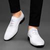 Golden Sapling Men's Formal Shoes White Oxfords Elegant Wedding Shoe for Men Casual Business Flats Leisure Dress Loafers