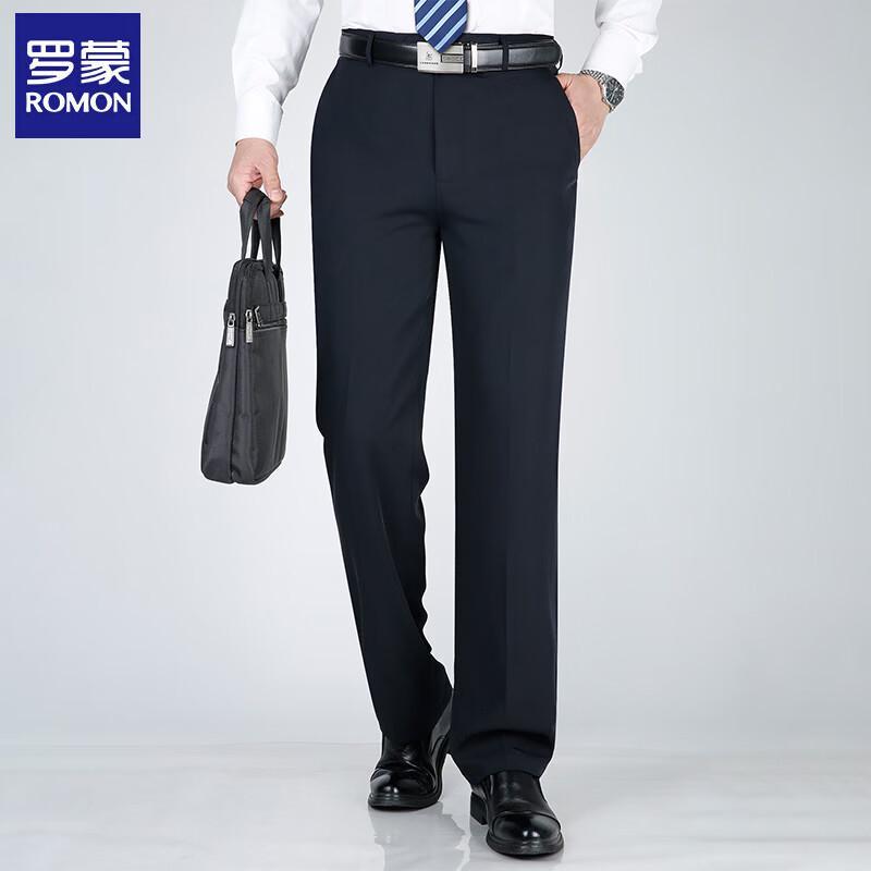 ROMON Men's Loose Fit Business Dress Pants