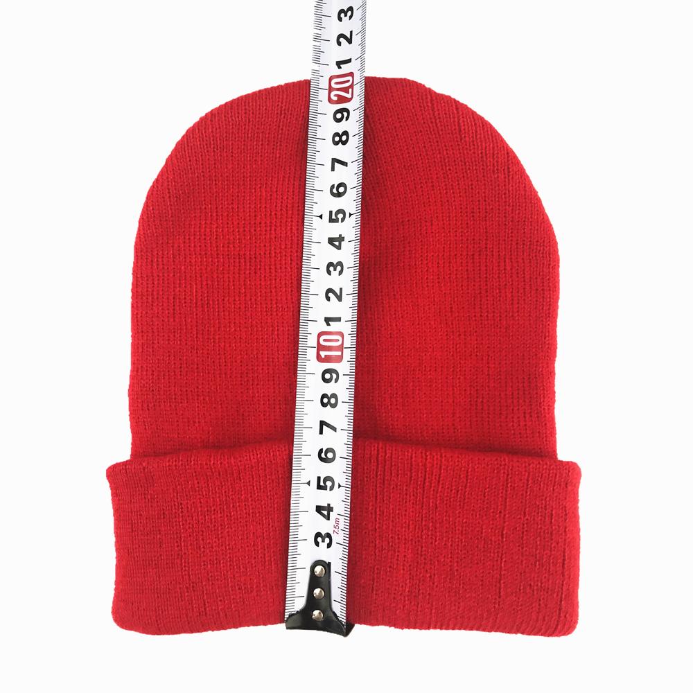 Warm Knitted Beanie For Women New Autumn Winter Skullies Fluorescent Ladies Cap