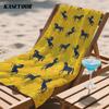 Vintage Horse & Flower Compact Travel Beach Towel Super Absorbent Sand Resistant, Microfiber for Swimming Camping Yoga
